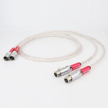Preffair X413 OFC посеребренный Аудио 6N Сребро Аудио Видео кабел балансный кабел XLR свързване с Пайликс балансными фоно свещи