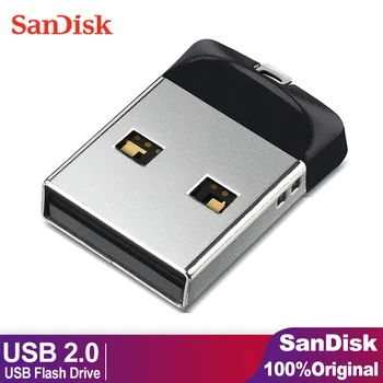 Sandisk USB Стик Флаш Памет Memoria 16 GB 32 GB 64 GB Високоскоростен Мини Кола Стик Мини Диск Метален USB 2.0 Флаш Памет Криптиране
