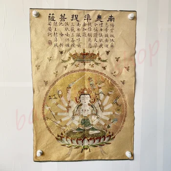 Тангка религиозна парчовая картина, Тысячерукий Авалокитешвара, изискана картина за декорация на дома, благоприятна